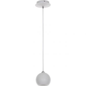 Lámpara colgante moderna James WH blanca, 1 luz, pantalla blanca, tipo de bombilla GU10