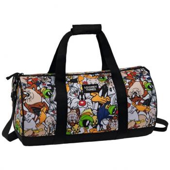 Warner Looney Tunes Bolsa de Viaje, 36.45 Litros, Color Gris