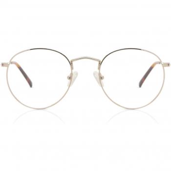 Gafas Recetadas Oval Armazón Completo Metal Dorados Anti-Azules para Hombre - SmartBuy Collection