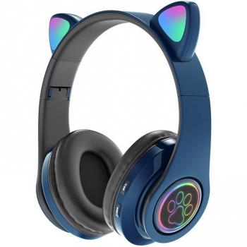 Auriculares inalámbricos deportivos con forma de oreja de gato, Bluetooth 5.0 y larga duración para chicas