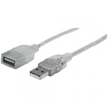 Manhattan Hi-Speed USB 2.0 Extension Cable A Male to A Female 1.8m Silver