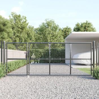 Puerta de Jardín de Malla Antracita 350x175 cm Acero Galvanizado
