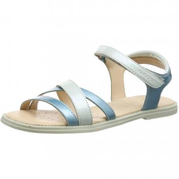 Geox J Sandal Karly Girl D, Sandalias con Cuña Niñas, Turquesa