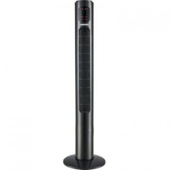 Ventilador de columna 45W - 3 velocidades - Con mando a distancia - Negro