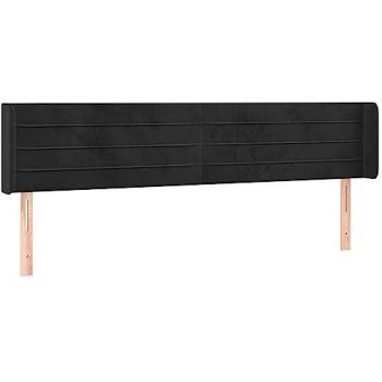 Cabecero de terciopelo negro 163x16x78/88 cm Vidaxl