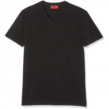 Pack 2 Camisetas Cuello Pico Negro HUGO para Hombre - Slim Fit de Algodón Elástico