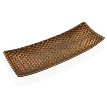 Centro de Mesa Versa Rectángulo Dorado 13 x 3 x 34 cm