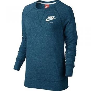 Nike W Nsw Gym Vntg Crw - Top manga larga para mujer, color rojo, talla M