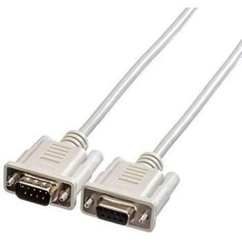 Adaptador de Cable de vídeo ROLINE 11.01.6290, 10m, Gris, Macho a Hembra, Sub-D de 9 contactos