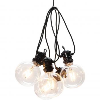 Cadena de Luces LED Globe 24V para Jardín, 10 Bombillas, Diseño Retro