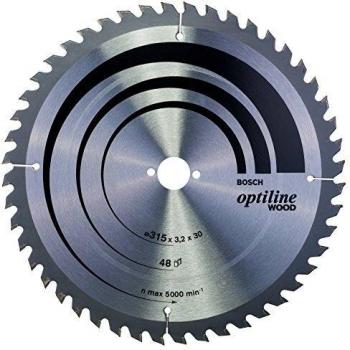 Bosch 2 608 640 673 - Hoja de sierra circular Optiline Wood - 315 x 30 x 3,2 mm, 48