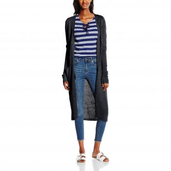 VILA CLOTHES RIVA LONG KNIT CARDIGAN-NOOS, camiseta sin mangas Mujer, Azul