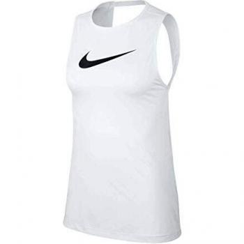 NIKE W NP Tank Essential Swoosh Camiseta sin Mangas, Mujer, White/
