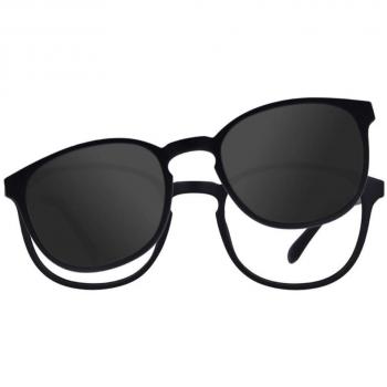 Cuadrado Clip-On TR90 Negros Armazones y Lentes Recetadas para Hombre - Gafas Anti-Azules - SmartBuy Collection