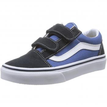 Zapatilla Deportiva Infantil Vans Old SKOOL V en Lona, Color Azul, Talla 30