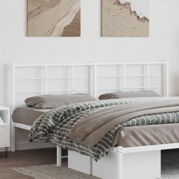 Cabecero de metal blanco de 200 cm Vidaxl