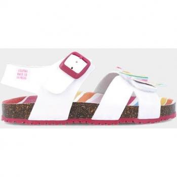 Sandalias Abiertas de Niña Agatha Ruiz de la Prada con Detalle de Corazón Blanco