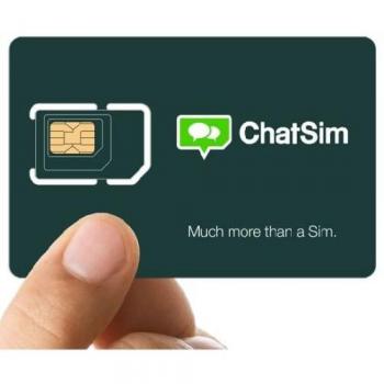 ChatSim Unlimited - Tarjeta SIM Internacional para chatear con WhatsApp y otras ChatApp en más de 150 países