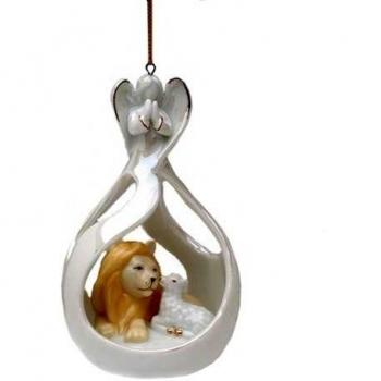 Appletree diseño eterna paz ángel adorno, 4 - 1/2-inch alto