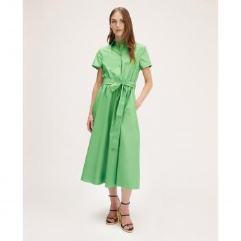 Vestido Camisero de Algodón con Cinturón Motivi