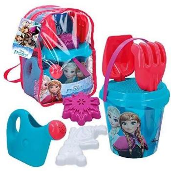 Disney-FROZEN-MOCHILA CUBO PLAYA D18CM C/4 ACC+2 MOLDES 18 cm con accesorios, multicolor,
