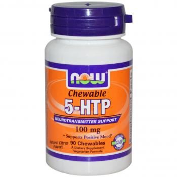 NOW Foods 5-HTP Chewable Tablets, 100mg - 90 Count