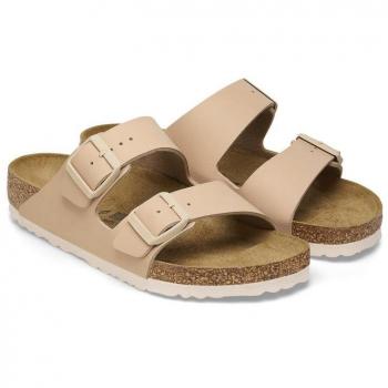 Sandalias Birkenstock Arizona Birko-Flor para mujer, color beige, planta de corcho y látex, talla 36