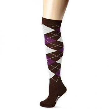 PFIFF - Calcetines de equitación, diseño a cuadros multicolor braun/lila Talla:40-42