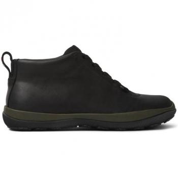 Camper Peu Pista GM Women's Ankle Boots - Black, Size 36, Smooth Leather/Cotton Fabric with Gore-Tex Technology