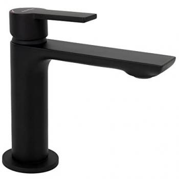 Grifo Monomando para Lavabo Negro Mate con Cartucho de 25 mm
