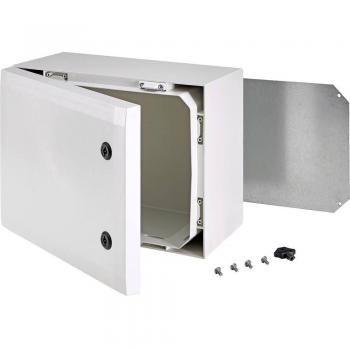 Armario eléctrico Fibox ARCA 406021 - 8120026, Caja de pared de Policarbonato Gris, con placa de montaje, dimensiones 400 x 600 x 210 mm, grado de protección IP66