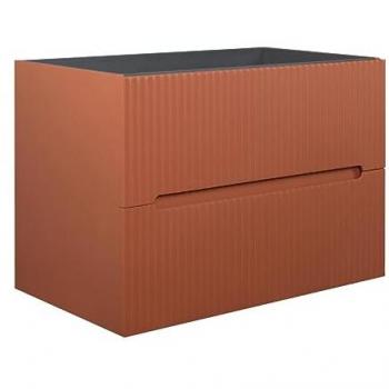 Mueble de baño flotante de lavabo terracota - 80 cm - PAVANI