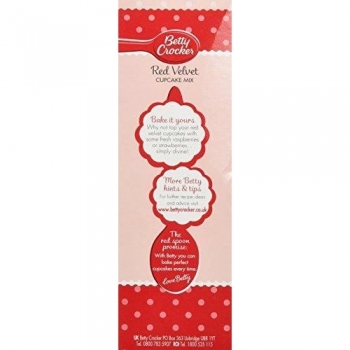 Betty Crocker - Red Velvet Cupcake Mix - Preparado en polvo para elaborar magdalenas, 277 g