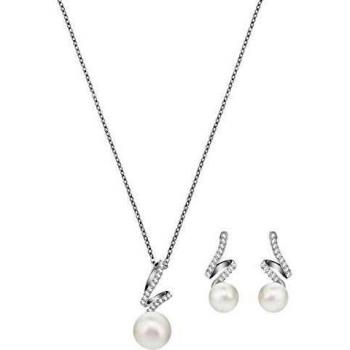 Swarovski Conjunto Gabriella Pearl, blanco, baño de rodio