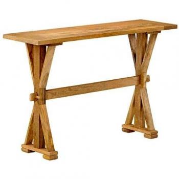 vidaXL Madera Maciza Mango Mesa Consola 118x35x76 cm Mesilla Mueble Auxiliar