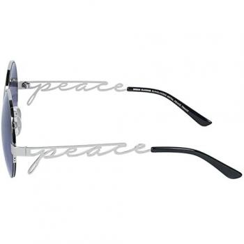 Urban Classics Unisex Metal Peace Sunglasses Black/Silver
