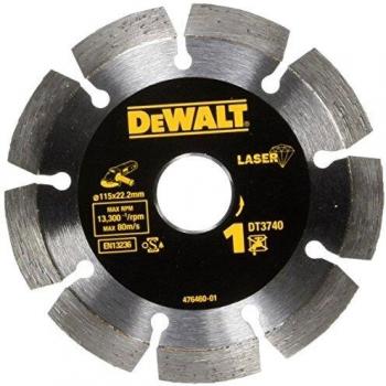 Dewalt DT3740-XJ DT3740-XJ-Disco de Diamante de Alto Rendimiento para el Corte de Materiales de construcción/hormigón 115x22.2mm, 0 W, 0 V