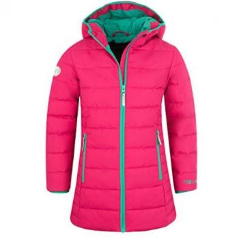 Trollkids Stavanger Coat - Chaqueta de invierno para niña, color rosa y verde pavo real, talla 4 años