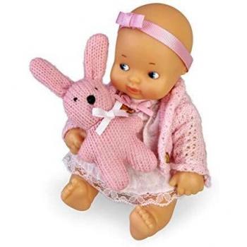 los Barriguitas- Set de bebé con ropita Rosa y Mascota de Punto