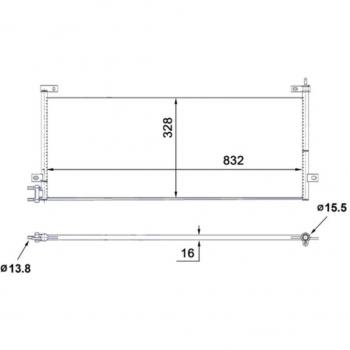 Condensador de aire acondicionado BEHR MAHLE AC 884 000S / MAHLE ORIGINAL AC 884 000S - Tipo: Condensador, Compatible con sistemas de aire acondicionado, Fabricante: BEHR MAHLE
