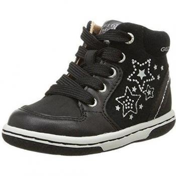 Geox Flick G K - Calzado de primeros pasos para bebé-niñas, color negro