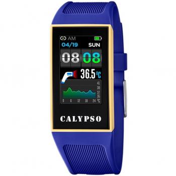 Calypso K8502/2 Smartwatch para Mujer con Correa de Caucho Azul, Pantalla a Color y Resistencia al Agua IP68