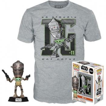 Set Figura Pop y Camiseta Manga Corta Exclusiva Ig-11 con El Niño Star Wars