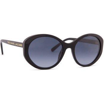 Marc Jacobs 520/S Oval Sunglasses - Black with Dark Grey Gradient Lenses - Size: One Size