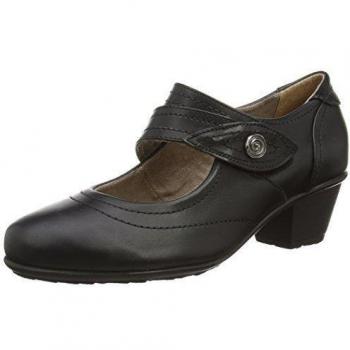 Jana 24305 - Mary Jane de cuero mujer, color negro, talla 39