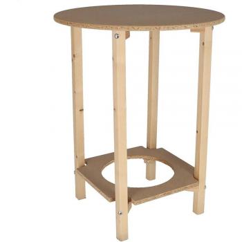 Mesa Camilla Gazte Redonda Sin Barniz 60x60x75 Cm