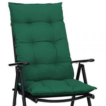Set de 6 Cojines Viscoelásticos para Sillas con Respaldo Verde 129x53x10cm