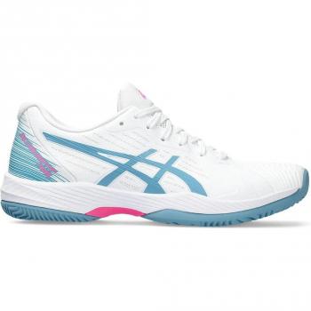 Asics Solution Swift FF Zapatilla de Pádel para Mujer - Blanco/Azul-Gris, Talla 39
