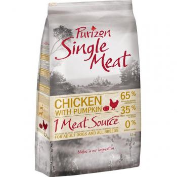 Purizon Single Meat Adult Chicken & Pumpkin Grain-Free Dog Food - 12 kg + 2 kg Free Pack