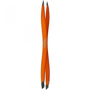 Duply Pinza Depilar De Doble Punta Fina-Oblicua Naranja